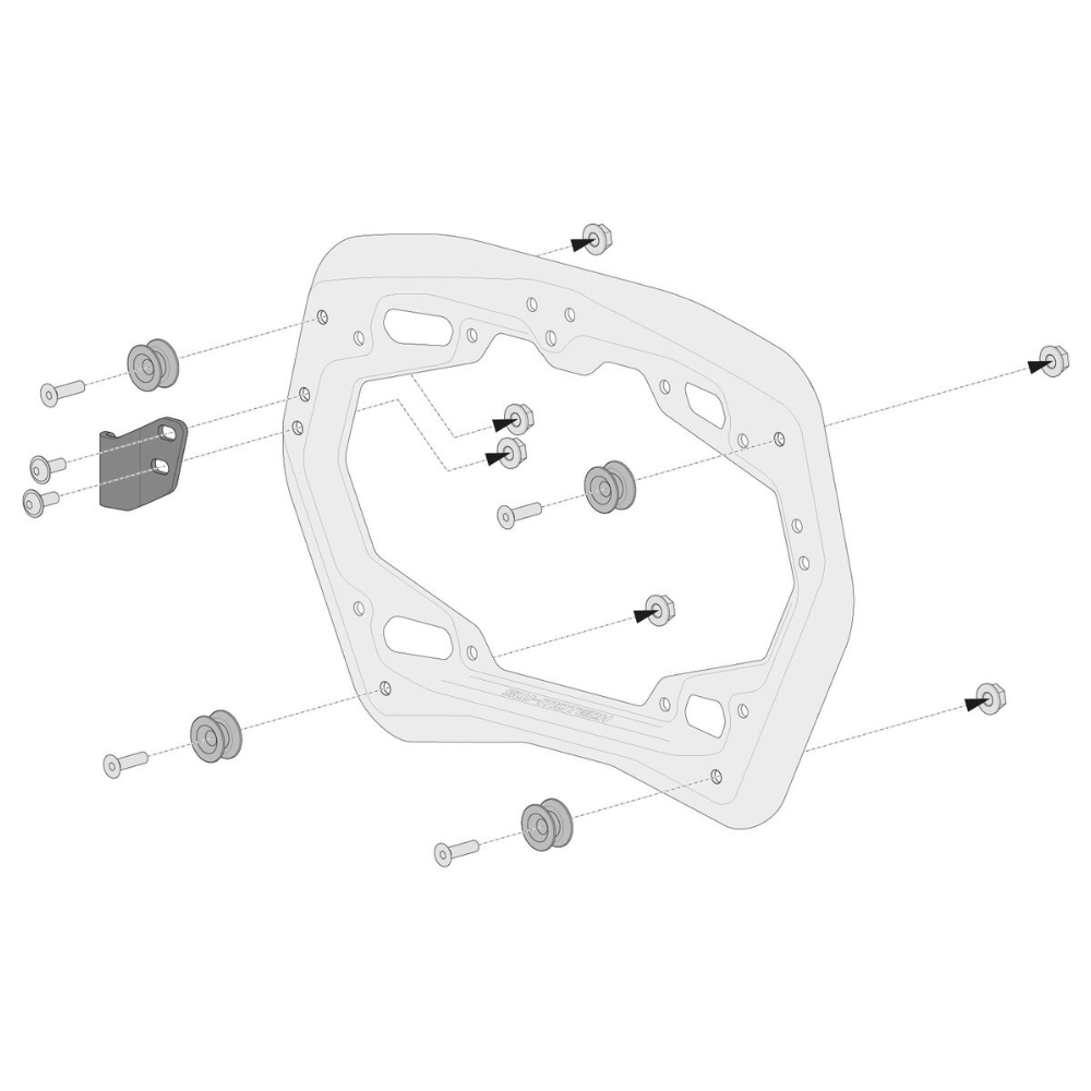 Kit valise en aluminium noir SW Motech BMW R 1300 GS