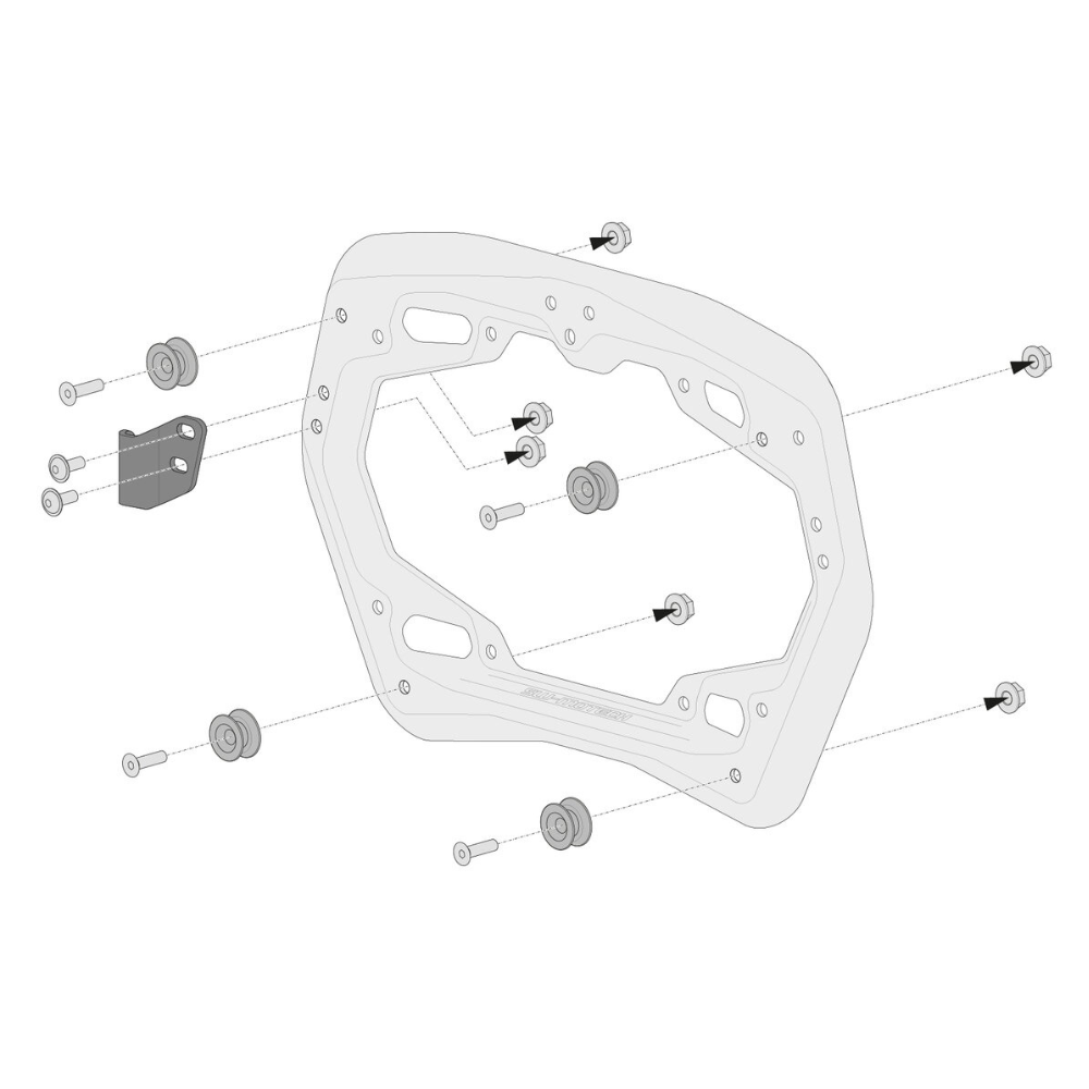 Kit adaptateur support valise TRAX / NANUK SW Motech BMW GS