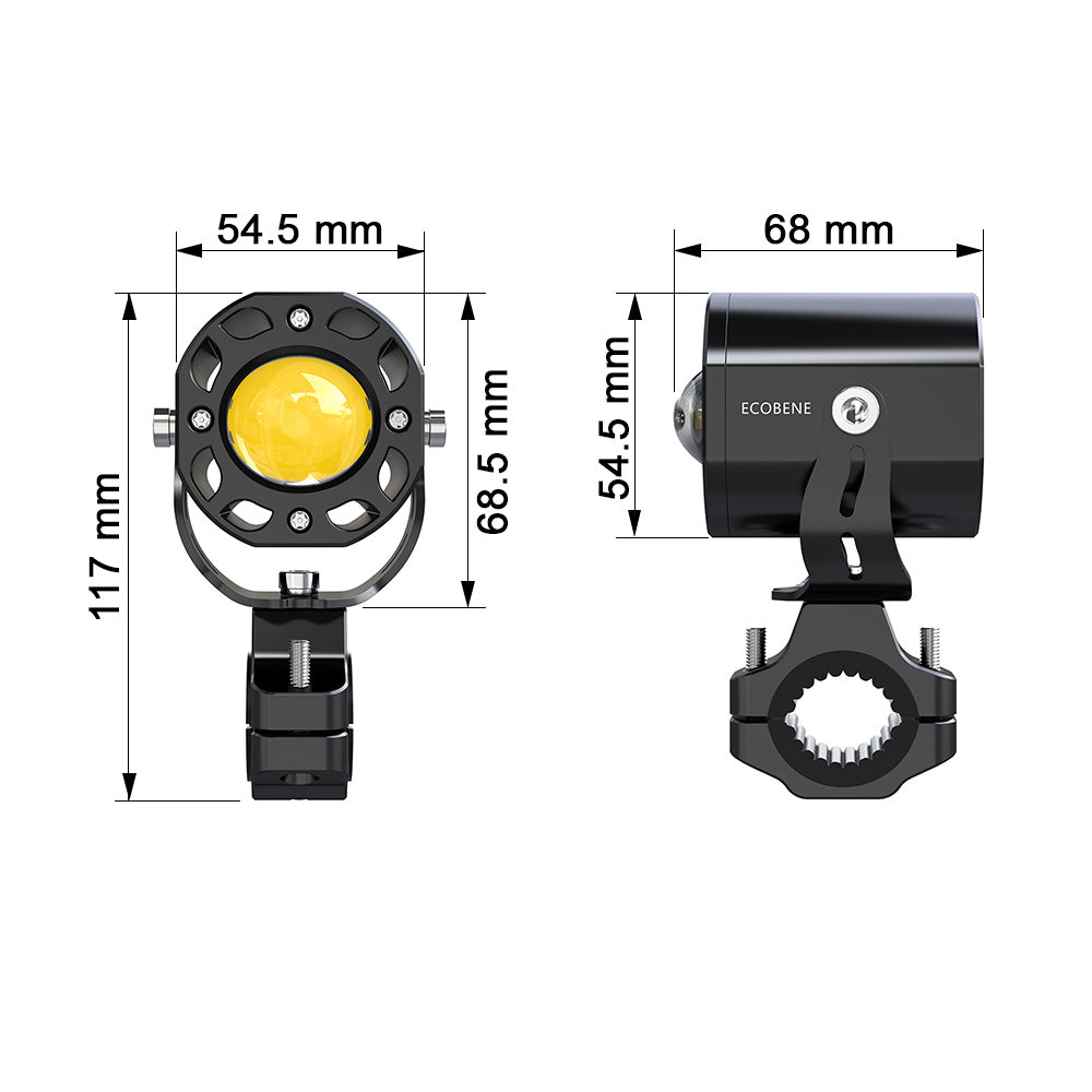 Feux additionnels jaune/blanc anti-brouillard BMW GS