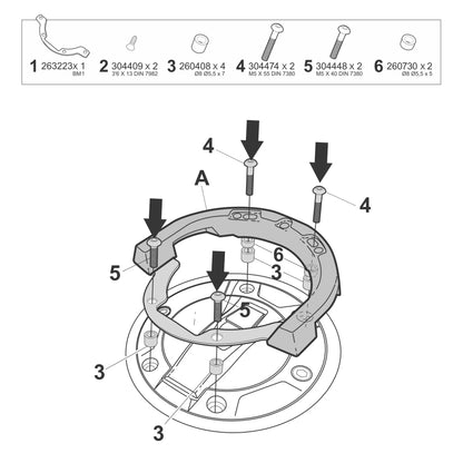 Fixation sacoche réservoir Shad BMW R 1300 GS