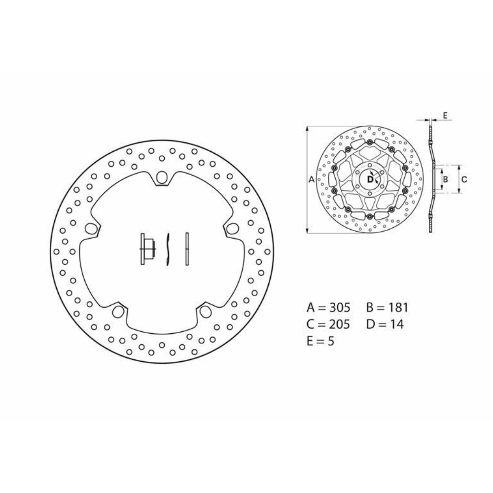 Disque de frein avant Brembo BMW 1250 / 1200 / 750 GS