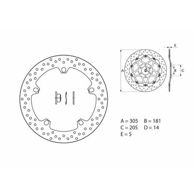 Disque de frein avant Brembo BMW 1250 / 1200 / 750 GS