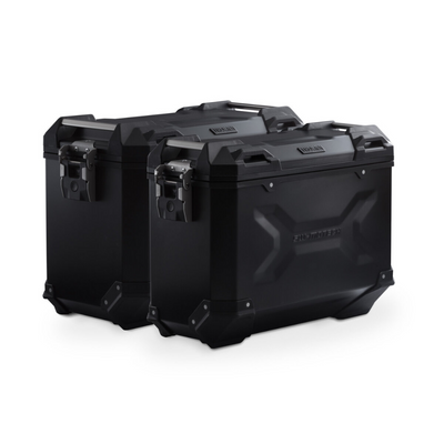 Black Aluminum Pannier Kit SW Motech BMW R 1250 / 1200 GS