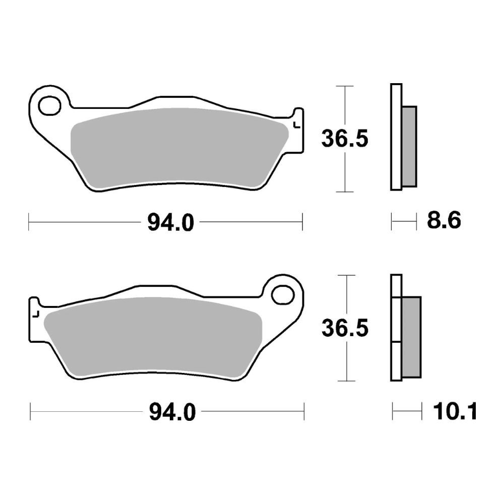 Plaquettes de frein arrière Brembo 07BB28SP