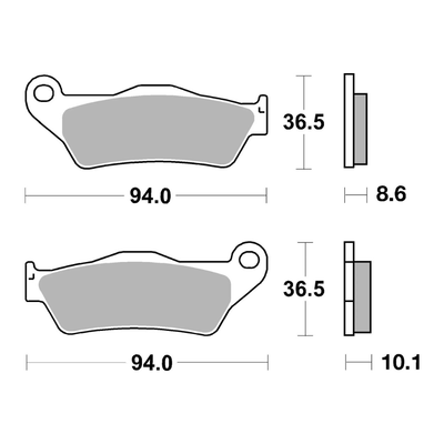 Plaquettes de frein arrière Brembo 07BB28SP
