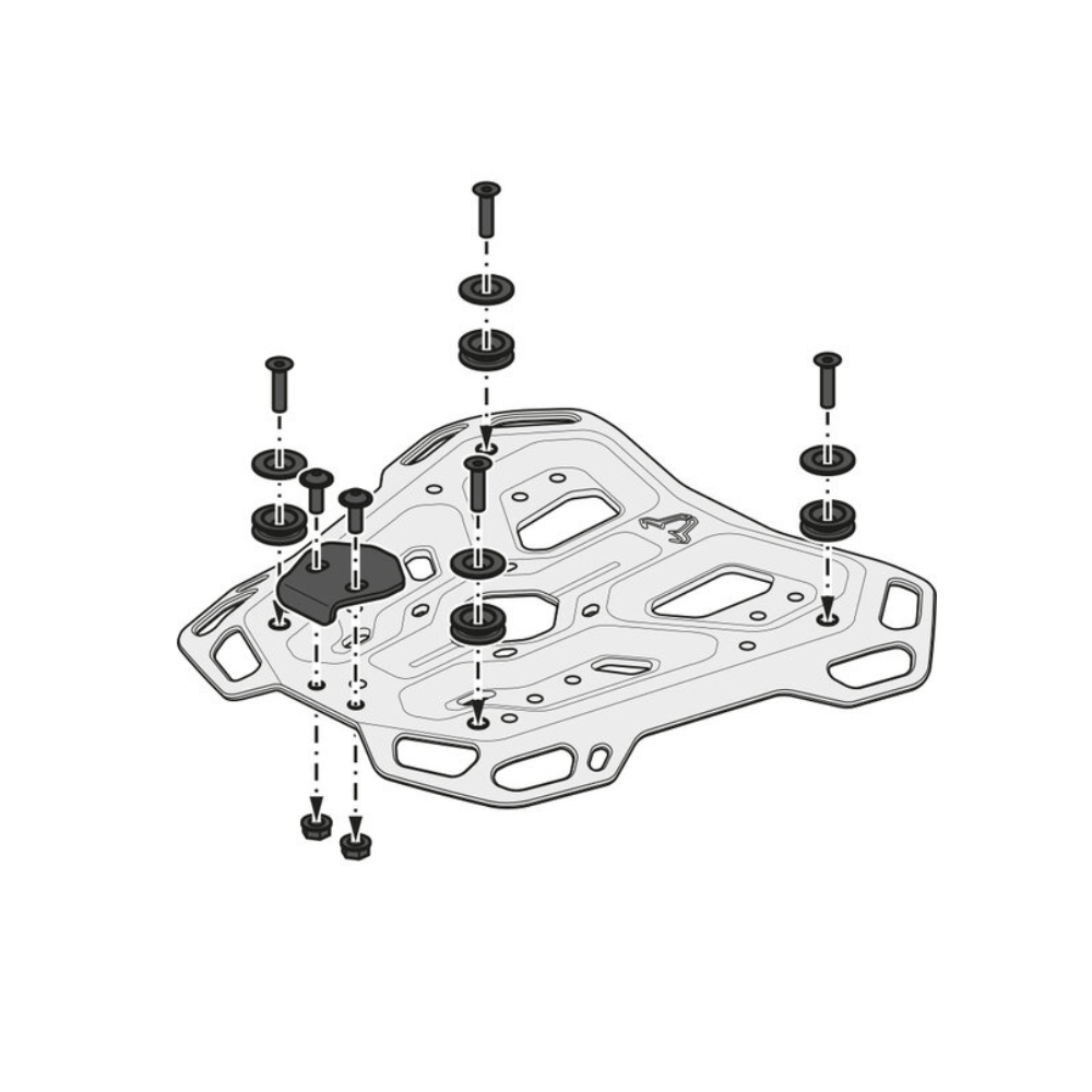 Kit de topcase preto TRAX SW Motech BMW R 1300 GS